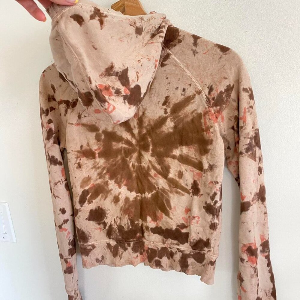 LUCKY BRAND PINK TIE DYE HOODED JACKET ZIP UP WOMENS SIZE SMALL - Picture 7 of 7